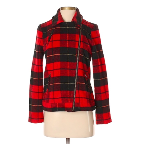 Forever 21 Jackets & Blazers - Forever 21 Plaid Moto Jacket